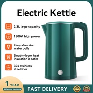 2.3L Electric Kettle Stainless Steel Cerek Elektrik 1500W Electric Jug Kettle Stainless Steel Mini Kettle Electric Jug