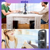 Utake USB Desktop Fan Portable Oscillating Table Fan 3 Speeds Quiet Personal Desk Fan for Office Table Bedroom Kitchen