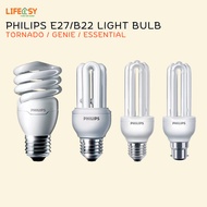 PHILIPS Energy Saving Bulb LED Light Bulb E27/B22 Tornado/Genie/Essential 8W ~ 24W