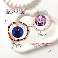Spiderman Miles Morales & Gwen Stacy Couple Bracelet | Spiderman Bracelet | Cute Spiderman Bead Brac