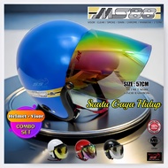 HELMET MS 88 WITH VISOR CLEAR TINTED DARK COMBO SET 100% ORIGINAL SIZE 57CM TOPI KELEDAR ADA SIRIM