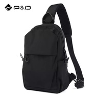 P&amp;D Casual Crossbody Bag Men Chest Business Outdoor Shoulder Sling Bag Oxford Waterproof Multilayer Bagpack