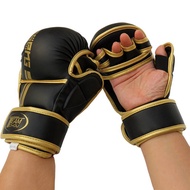 Half Finger Boxing Gloves MMA Professional Training Muay Thai Combat Fighting Children Adult UFC Fin