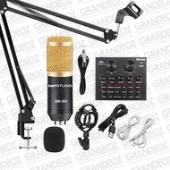 V8 External Soundcard Mixer & BM 800 Broadcast Microphone PODCAST Mic Audio Rive Package PODCAST BM 