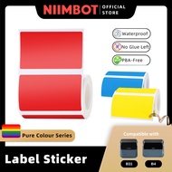NIIMBOT B31 B4 Pure Colour Sticker, Custom Waterproof Refill Paper Tape Roll for Label Printer