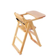Children's Dining Chair Solid Wood Baby's Chair Portable Foldable Baby Dining Chair Multifunctional Baby Dining Chair Wi