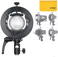 Godox S2 Speedlite Bracket S-Type Bracket Bowens Mount Flash Holder for Godox V1 V1 Pro AD200 Pro AD