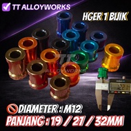 BUSH ALLOY [M12] Y125Z LC135 RS150 EX5 W125 32/27/19MM ALLOY BUSH COLOUR RIM CUSTOM TAYAR SHAFT BUSH