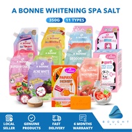 A Bonne Whitening Spa Salt 350g - Exfoliating Cream Soap, Vitamin C, Milk Salt Scrub & Yoghurt