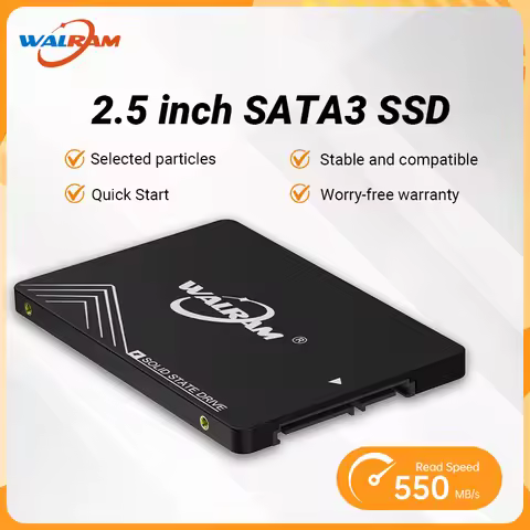 WALRAM SATA3 SSD 128GB 120GB Hard Disk 240GB 256GB SSD 1TB 512GB HHD 2.5 Internal Laptop SATA 3 Soli