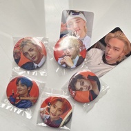 STRAY KIDS BUTTON BADGE PIN BADGE IN HYUNJIN FELIX LEEKNOW BANGCHAN + FREEGIFT