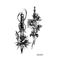 Temporary Tattoo Sticker Rose Pattern QQ-224