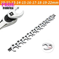 【FRDE】10Pcs 3/8Inch Drive Crowfoot Wrench 10 to 22mm Metric Foot Open End Spanner