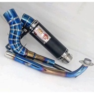 RL red Racing exhaustLEO open for Y15zr Lc135 Rs150 ex5 Wave