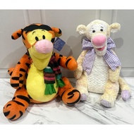 Plushie Tiger Doll Vintage Disney Scarf & Spring Pastel Tiger Disney Store