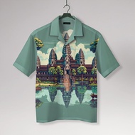 KEMEJA SKUY Angkor Wat Style Fashion Print Shirt | SK056