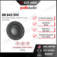 Polk Audio DB 842 SVC DB+ Series shallow-mount 8" 4-ohm subwoofer