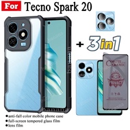 3 in 1 Tecno Spark Shockproof Phone Case for Spark 20C Spark 20 Pro Spark Go 2024 2023 Anti Spy Soft