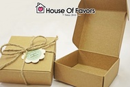 50pcs 9.5x9.5x3.5cm Kraft Box Handmade Soap Box Kotak Bangle Perfume Jewellery Bracelet Necklace Door Gift Goodies Box