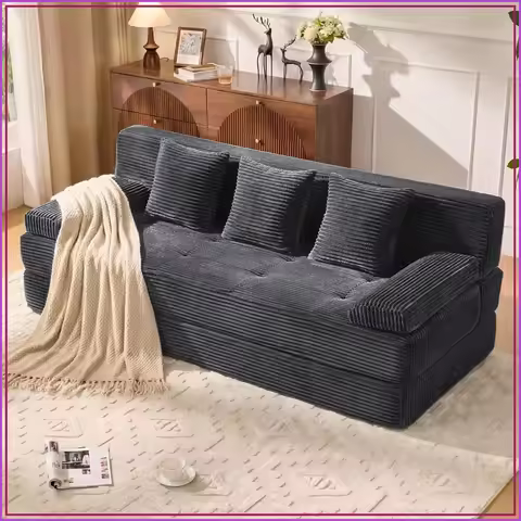 78.7IN Convertible Folding Sofa Bed, 3 Seater Sleeper Couch