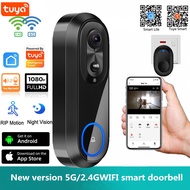 Nwe tuya Smart 5G WiFi Video Doorbell 1080P  Intercom  Wireless Camera Home Camera Wireless Intercom Camera Door Bell for Security Protection