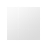 lhome GLOGLOW 9 Pieces Mirror Wall Stickers Plastic Square Self Adhesive Tiles 6 Inch by Non Glass D