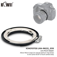 JJC เลนส์อะแดปเตอร์แปลงเลนส์แหวนสำหรับเลนส์ Nikon G Mount เป็น Canon EOS กล้องติด EF/EF-S เหมาะสำหรับ Canon 90D 80D 77D 850D 800D 750D 200D 200DII 2000D 1300D 1200D 5DM4 5DM3 6DM2 กล้อง