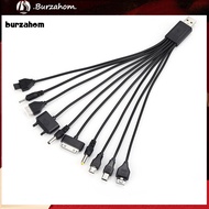BUR_ Multi Line Pin Charger 10 in 1 Universal USB Cable Phone Mobiles Adapter Lead
