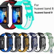 Trap SILICONE STRAP HUAWEI BAND 9 8 SPORT MOTIF BOLONG TWO TONE RUBBER Soft SILICONE SILICON WRISTBA