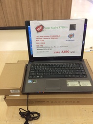 โน๊ตบุ๊คมือสอง acer 4750z intel pentium cpu B950 2.00 GHz การ์ดจอแยก GT 520M 1Gssd120 แบตเก็บไฟ อ่าน