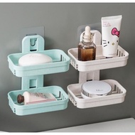 2-Tier Soap Holder 2-Tier Wall-Mounted Soap Rack