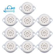 Vacuum Tube Chassis Mount 9pin  Socket Base 10PCS for 12AX7 ECC82 6922 EL84 6DJ8 12AU7 12AT7 Audio G