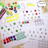 Learn Number 1-20 Kindergarten Number Activity Dot Activity Trace Number Activity