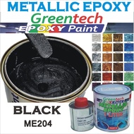 ME204 BLACK ( Metallic Epoxy Paint ) 1L METALLIC EPOXY FLOOR PAINT COATING Tiles &amp; Floor Paint / 1L MATALIC EPOXY Greent