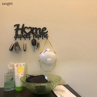 [ceight] Metal Wall Mounted Key Holder Decorative Wall Hanger Hook Household Coat Rack With 8 Hooks 