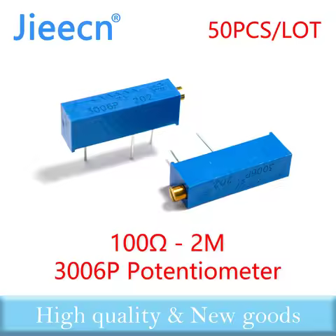 50PCS 3006P 100R-2M Trimming Potentiometer Chinese High Quality 3006P-1-101 201 501 102 202 502 103 
