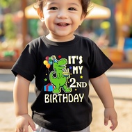 Dinosaur Birthday Theme Cotton T-shirt Boys Dinosaur Birthday Costume Dinosaur Birthday Party Clothe