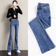 bootcut jeans plus size botcut jeans women flare pants flare jeans high waist kain stretchable