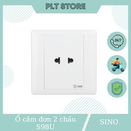 Sino S98U Square 16A Single 2-Prong Socket S98 Mega Series
