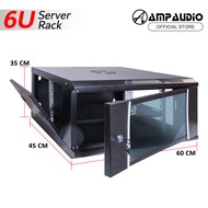 AmpAudio 6U Server Rack Wall Mount Server Rack (FREE TRAY)