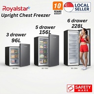 Royalstar Upright Chest Freezer 96L 156L 228L | Deep Freeze Drawers | SG Safety Mark | 10 Year Warra