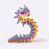 3d 3D printed snake ornament--Toy snake and dragon ornament，Skull Snake，Multiple Colors