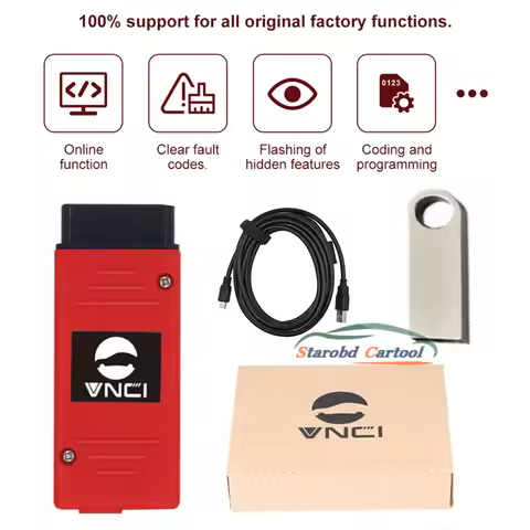 VNCI 6154 6154A OS25.0.3 O-E V19.0.0 Support CAN FD DoIP Protocol and Online Functions Original Driv