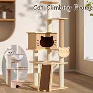 Wooden Cat Climbing Frame Premium Large Cat Tree House Cat Tower Hammock Pet Interactive Toys Cat Scratcher House
