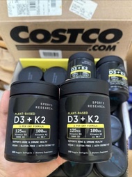 Sport Research Viên uống bổ sung Vitamin D3 K2 160 viên Organic 125mcg D3 100mcg K2 Hỗ trợ xương khớ