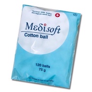 Medisoft Cotton Ball | Medisoft Round Cotton | Medisoft Cotton Balls 120 Pcs 75gr (biru) Baby Cotton