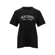 Áo Thun Tay Ngắn Nữ Skechers Lifestyle Physical Academia Collection Iconic Short Sleeve Tee - L125W0