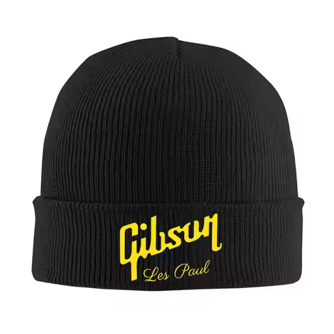 Gibson Les Paul Guitar Design Men Women Unisex Knitted Hat Beanie Pullover Cap Winter Thermal Warm C