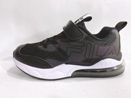 北台灣大聯盟 FILA 男/女童抗菌防臭反光機能輕量氣墊慢跑鞋(康特杯)3-J806W-061-黑 超低直購價950元