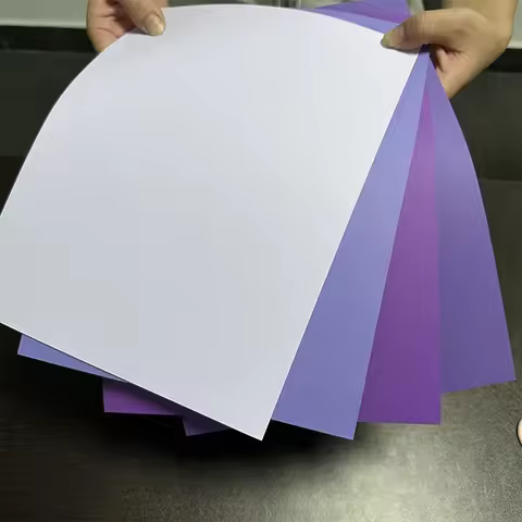 16 Sheets A4 Purple Macaron Cyan Series Cards Thick Paper 8.5 'X 11' 180GSM Cover Cards For DIY Roma